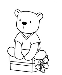 Cute bear outline 