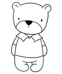 Cute bear outline 