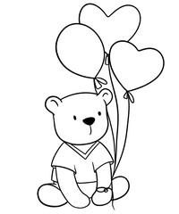 Cute bear outline 