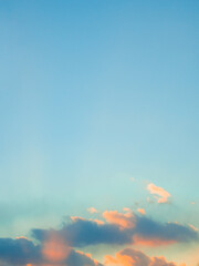 Clouds in the sunset sky.