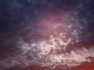 Clouds in the sunset sky.