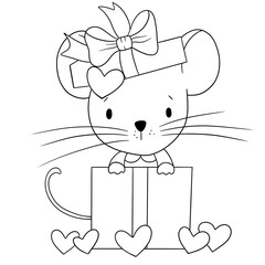 Cute mouse outline 