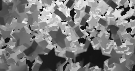 3d shapes floating in space made in blender