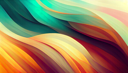 Rainbow Blend Background Layers Abstract. Gradient background design, colorful shapes. 3d Illustration