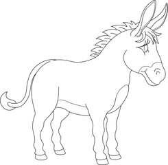 Donkey Animal Cartoon Character