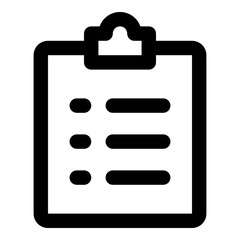 Clipboard List Icon Line