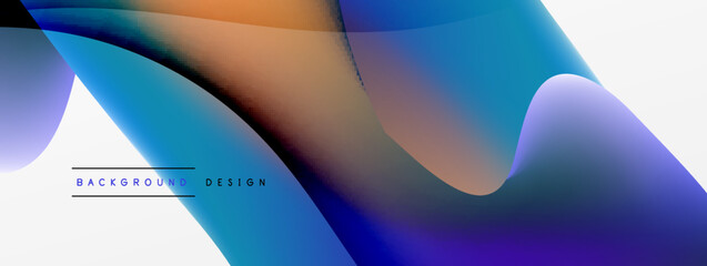 Abstract background. Fluid gradient color wave template for wallpaper, banner, background or landing