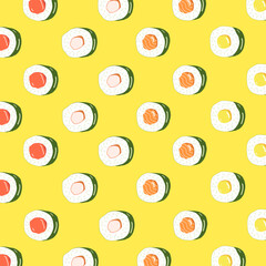 Sushi food pattern illustration