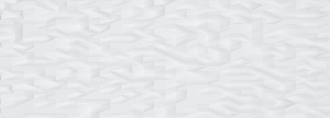 White polygon 3d abstract polygonal geometric triangle background.Abstract empty, modern, abstract polygonal geometry wall, rough floor, interior background template, 3D rendering illustration.