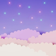 雲　空　背景素材　3D