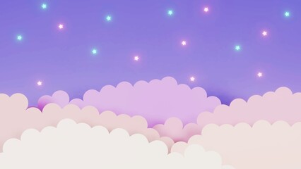 雲　空　背景素材　3D