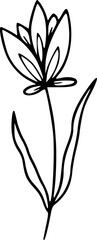 Wildflower Line Art

