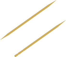 wooden toothpick icon on white background. toothpick sign. flat style.