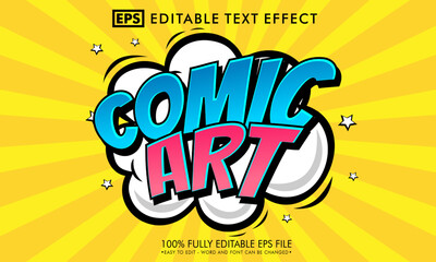 Obraz premium comic art editable text effect
