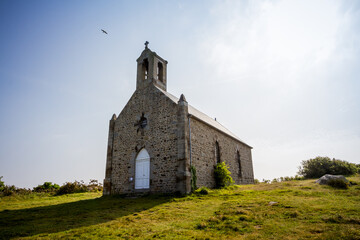 Fototapeta na wymiar Old church on Chausey island, Brittany, France