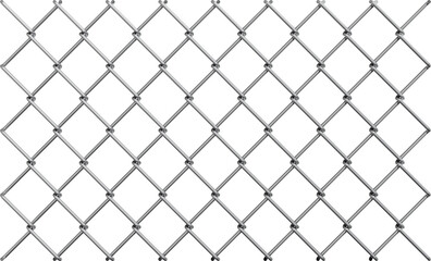 Metal chain link fences - Png Transparent 3D Image