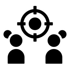 Target Audience Glyph Icon Vector