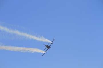 one-engine airplane in the sky