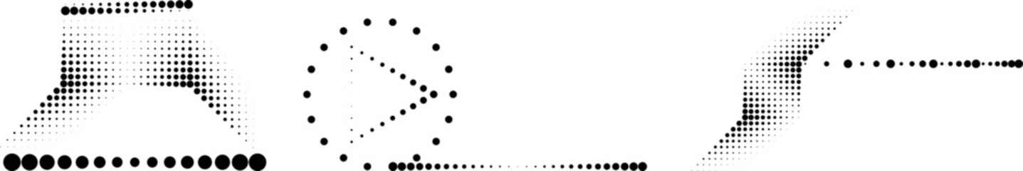 Linear halftone dots Design .elements for your design. vector illustration