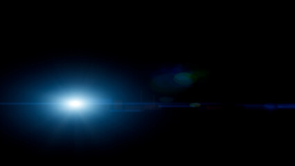 Anamorphic Light Leak Master Prime Lens Flares Glowing isolated on a black background for Film and Movie. Great for Transitions, Titles, Opener. VFX Elements. Add Anamorphic Flare Effect.