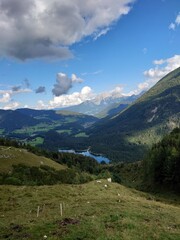 Fototapeta premium Der Blick auf den Hochkalter