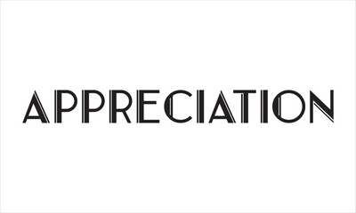 Appreciation word vector illustration.