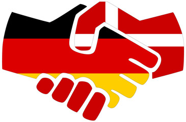 Germany - Denmark handshake