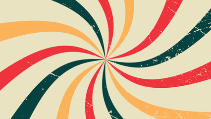 Retro background with curved rays  Vintage sunbeam ray design vector illustration.