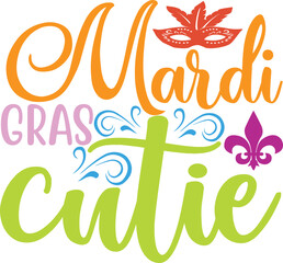 Naklejka premium Mardi gras svg design cut files