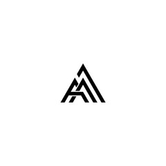 Letter AA logo design vector