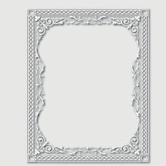 Frame, in the style of an ornament, Vector illustration eps 10, Art.