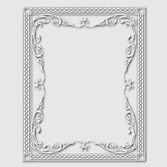 Frame, in the style of an ornament, Vector illustration eps 10, Art.