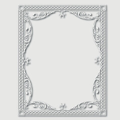 Frame, in the style of an ornament, Vector illustration eps 10, Art.