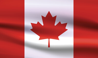 Canada flag in the old retro background effect, close up, High detailed vector flag of Canada