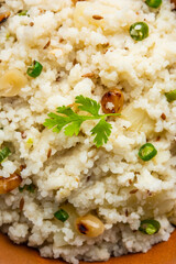 Bhagar - Indian fasting or upwas food recipe made using Barnyad millet rice grains or Sanwa, Samwa