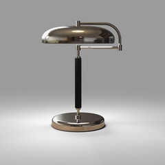 Art Deco table lamp 30s. Isolated. 3D Rendering.