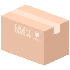 Cardboard Packaging Box With Fragile Symbol Boxing Day