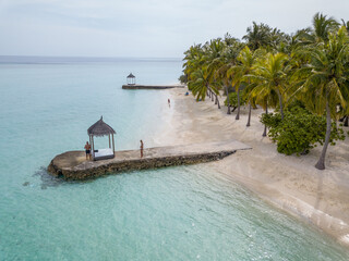 Holiday in Maldive, beautiful sea and beach.