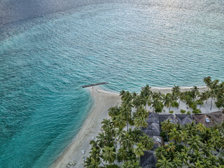 Aerial view of spectacular sea in Maldive