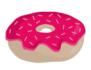 donut with sprinkles, sweet food dessert digital illustration. you can print it on a standard 8.5x11 inch page