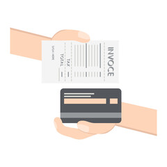 Hand Holding Credit Card Pay Bill