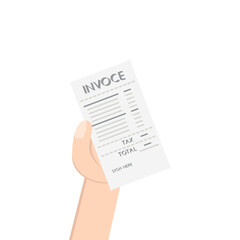 Hand Holding Invoice Billing Document
