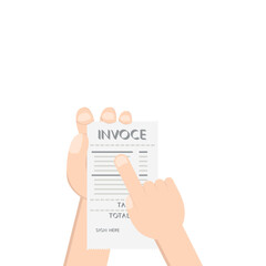Hand Holding Invoice Billing Document