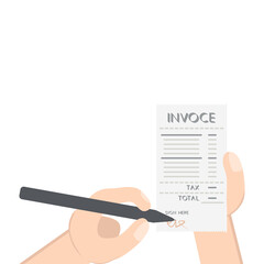 Hand Holding Invoice Billing Document