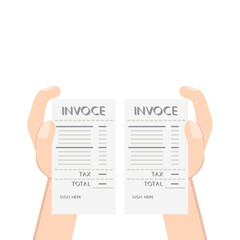 Hand Holding Invoice Billing Document
