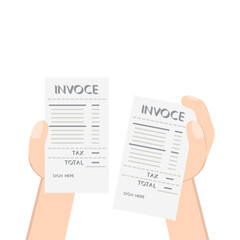 Hand Holding Invoice Billing Document