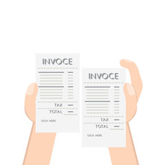 Hand Holding Invoice Billing Document