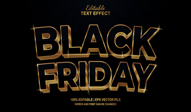 Black Friday editable text effect style luxury