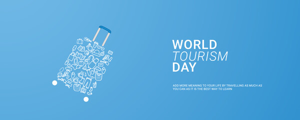 World tourism day travel 3d concept design