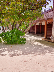 Beautiful bungalow, tourist village in the Maldives